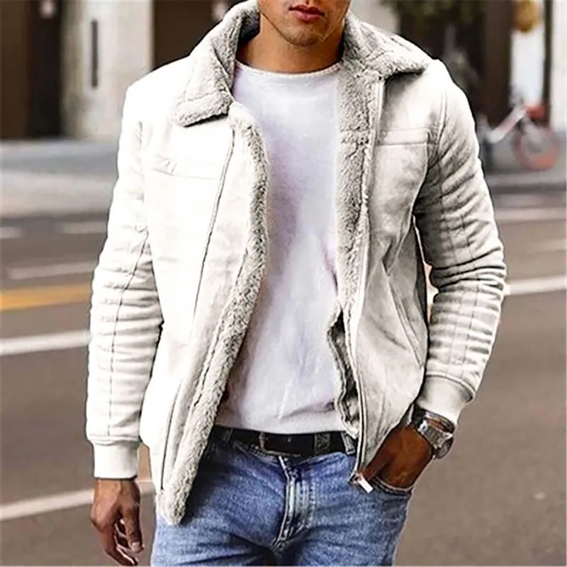 Mens suede fur jacket sale