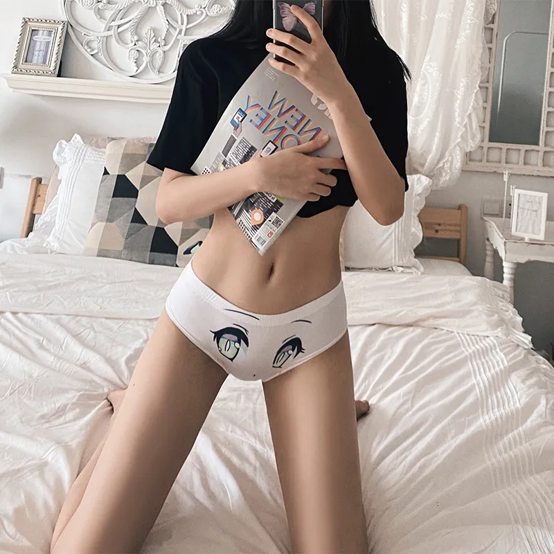 Cute Underwear Boldão Loli Plus Size Sexy Briefs Baixo Cintura