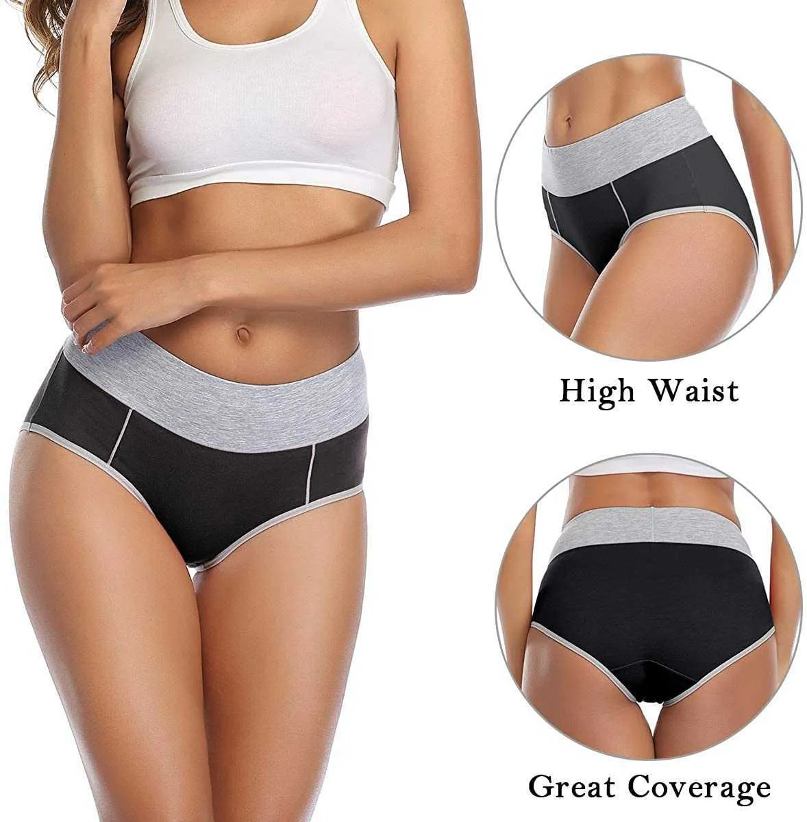 Seamless High Waist Women Underwear Solid Color Simple Black Cotton Panties  Hip Lifting Panties For Women 210730 From 12,23 €