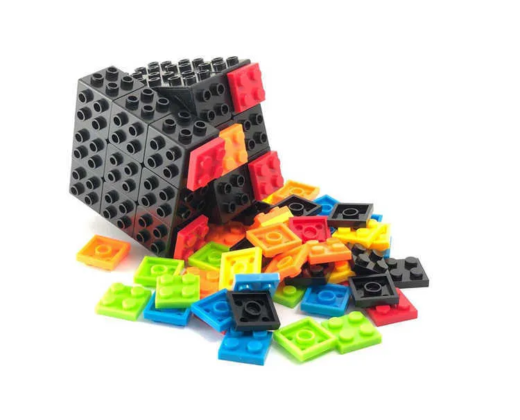 60 pçs crianças diy montar blocos de construção plástico pequeno cubo  quebra-cabeça jogo do bebê montessori educacional aprendizagem brinquedos  para crianças