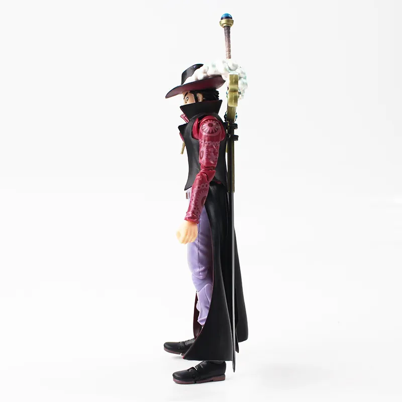 Anime uma peça mihawk figura dracule luffy shanks modelo boneca com espada  brinquedos presentes brinquedo 15cm