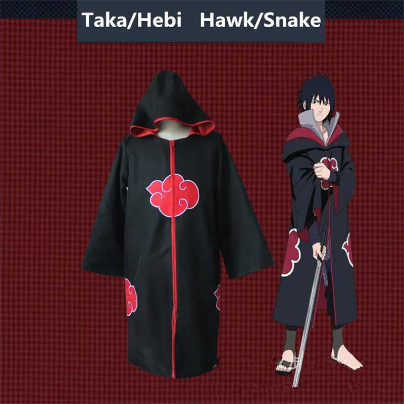 Anime Naruto Cosplay Costume Akatsuki Itachi Uchiha Hawk Sasuke