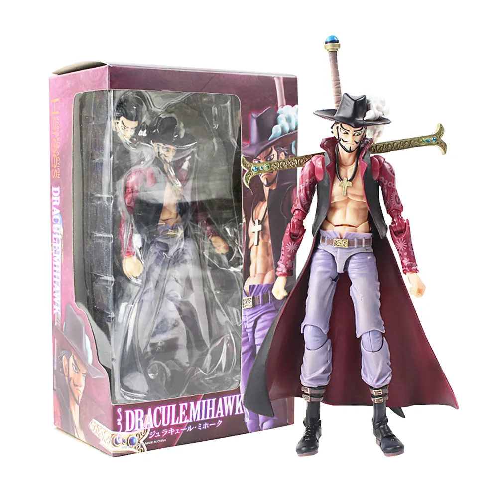 21cm Um Pedaço De Ação Figura Mihawk Dracule Com Espada Anime Colecionável  Modelo Brinquedos # Hr7j De $230,14