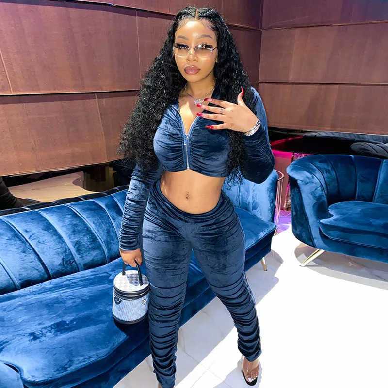 Two Piece Club Outfits For Women Tracksuit Sets Womens Sweat Suits Party Matching Sets African Fall Clothes S0A3520A 210712 From 17 07 DHgate