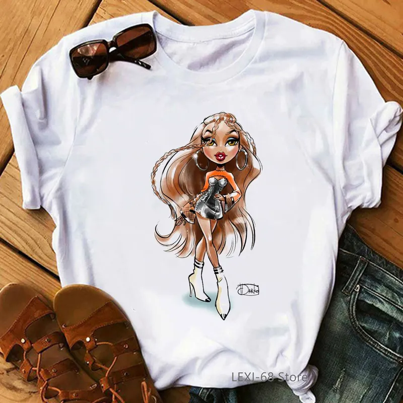  Bratz Sasha - Camiseta de cuello en V para mujer : Ropa,  Zapatos y Joyería