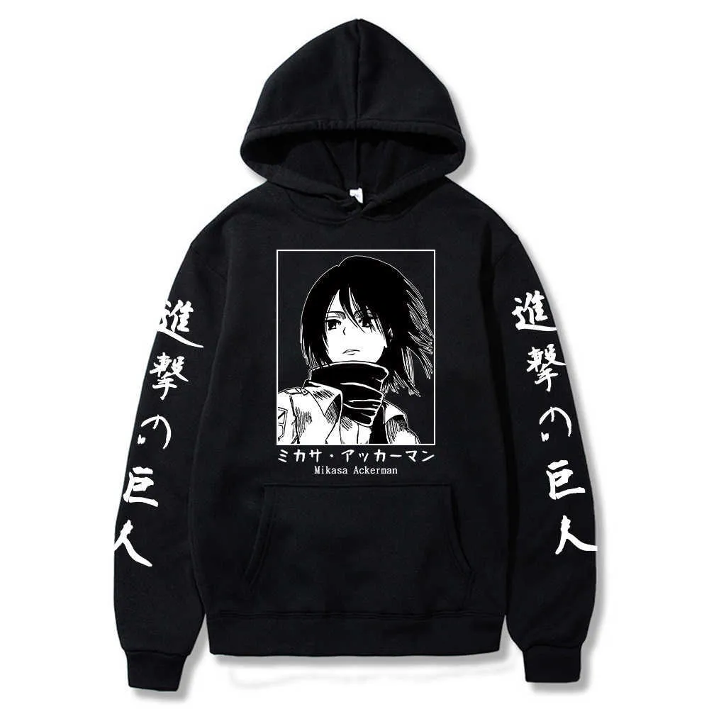 Attack On Titan Hoodie Anime Mikasa Ackerman Printed Sweatshirt Casual Hoodie Clothes Harajuku Y0804 From 9 2 DHgate