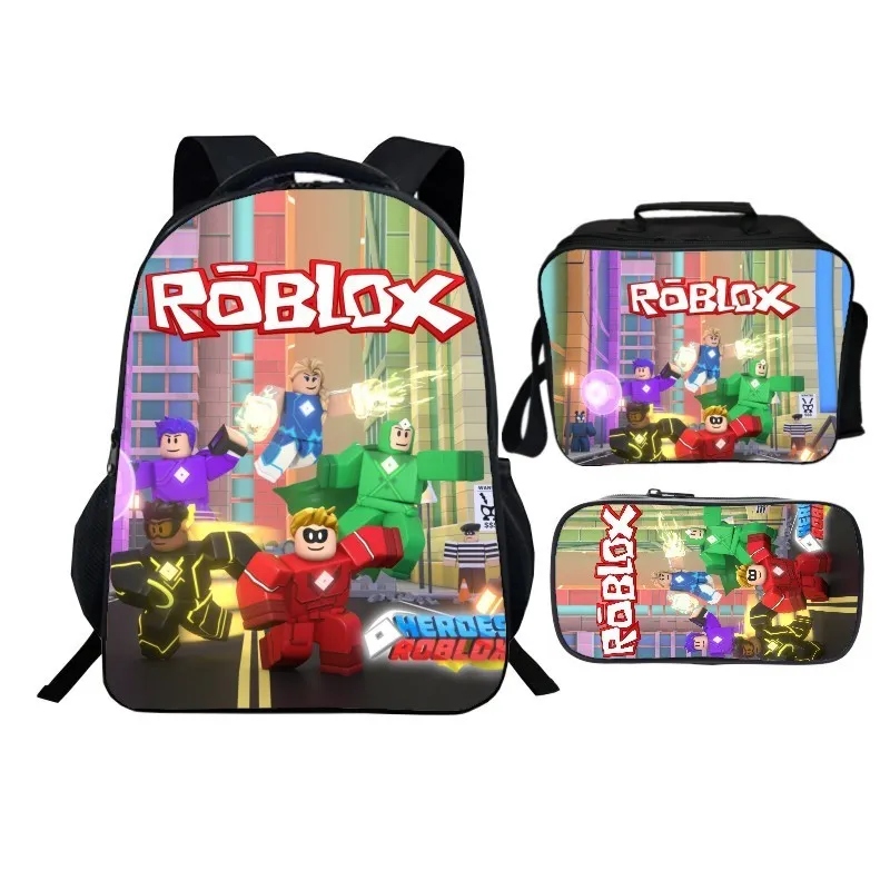 Roblox Lunch Bag Escola Estudantes Lunch Box Bag Lápis Case