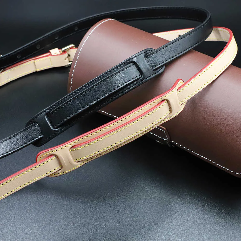 Lederen verstelbare tasriem zwart schouder handvat handtas riem vervanging vrouwen tas accessoires 1 5 cm breedte 210901