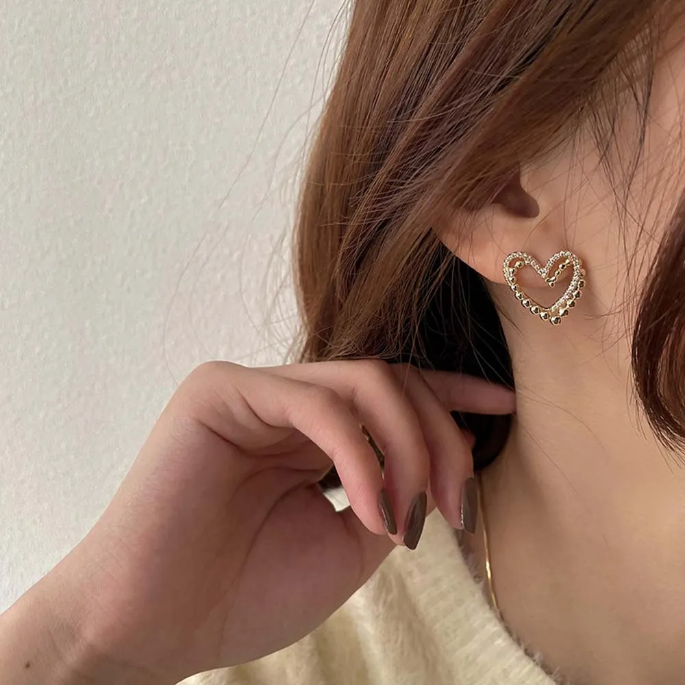 1/2pairs Simple Irregular Heart Ear Clips Women Girls No-Piercing Silicone  Ear Stud Earrings Korean Earring Party Jewelry Gifts - AliExpress