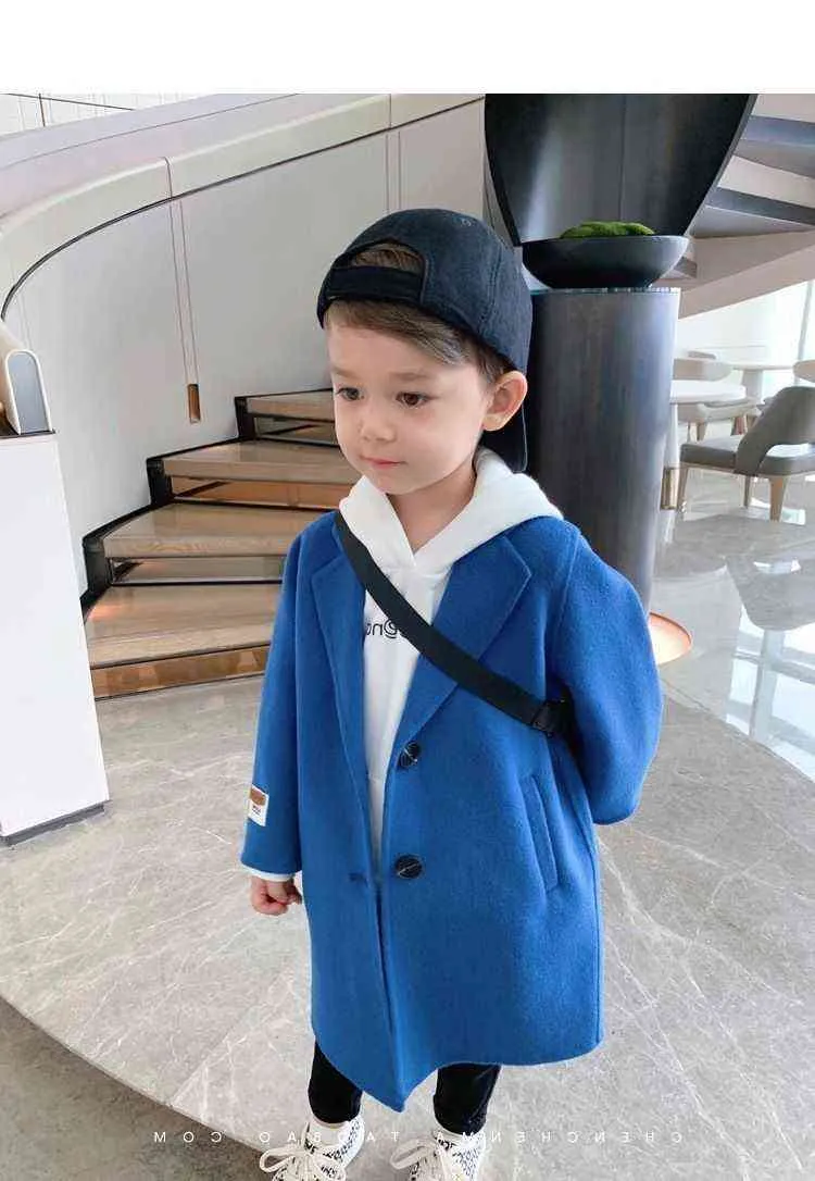 Baby Boys Girls X Long Plaid Jacket Kids Fashion Wool Coats Fall Spring Boy Clothing Toddler Childrens Coat Outwears 211204 From 13 53 DHgate
