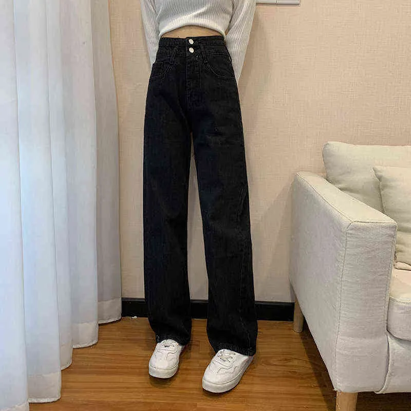 Jeans neri larghi donna outlet