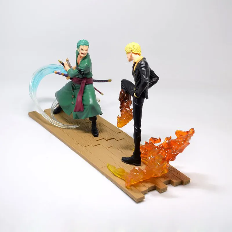ワンピースゾロフィギュア：バトルバージョンZORO Vs Sanji PVC