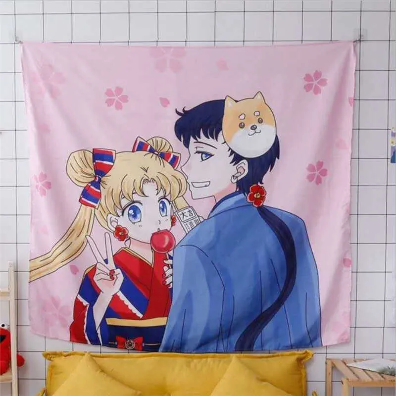 Anime floresta mágica cenário tapeçaria tapeçaria parede dormitório  decoração do quarto