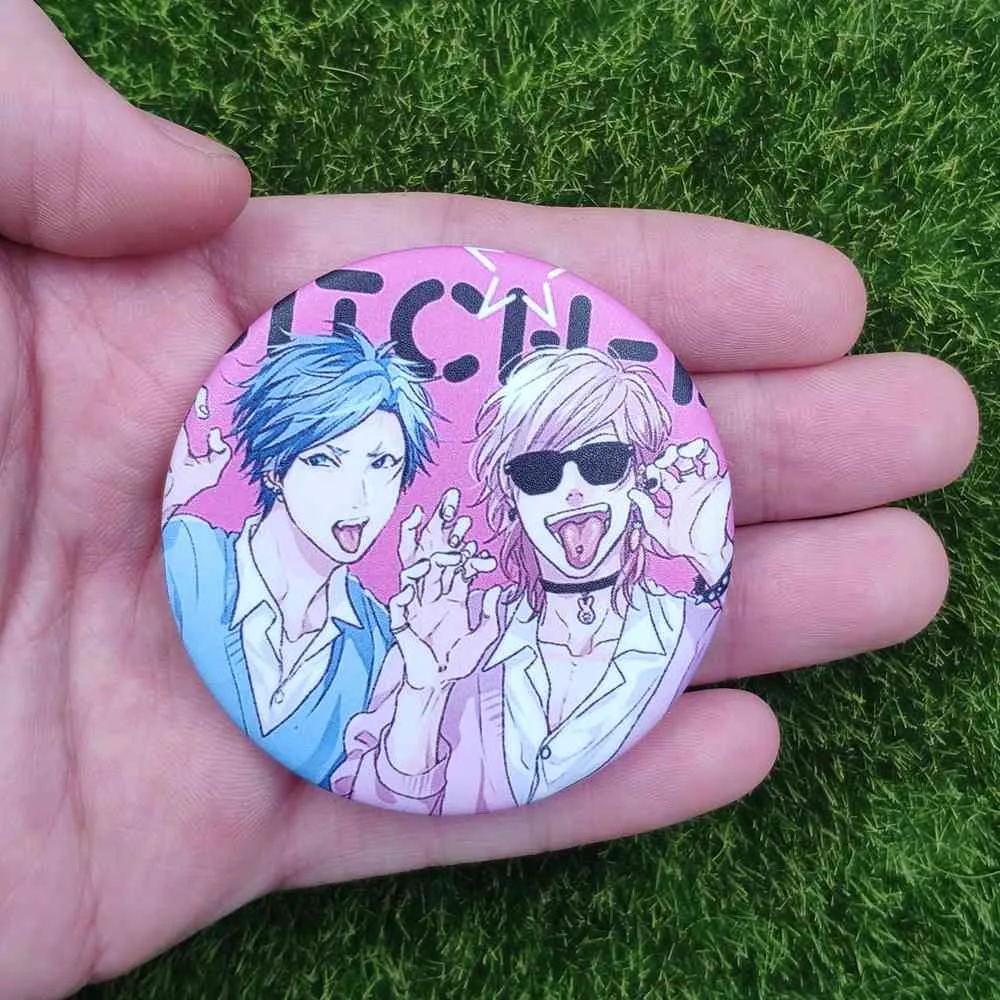 Anime yarichin b clube cosplay emblemas ayato yuri broche ícone