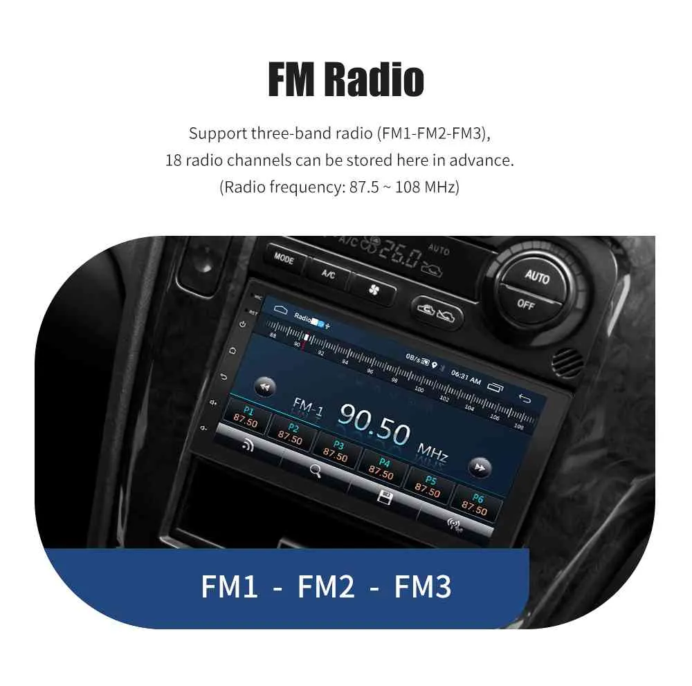 ESSGOO 10,1 Radio de coche 2 Din Android 9,1 reproductor