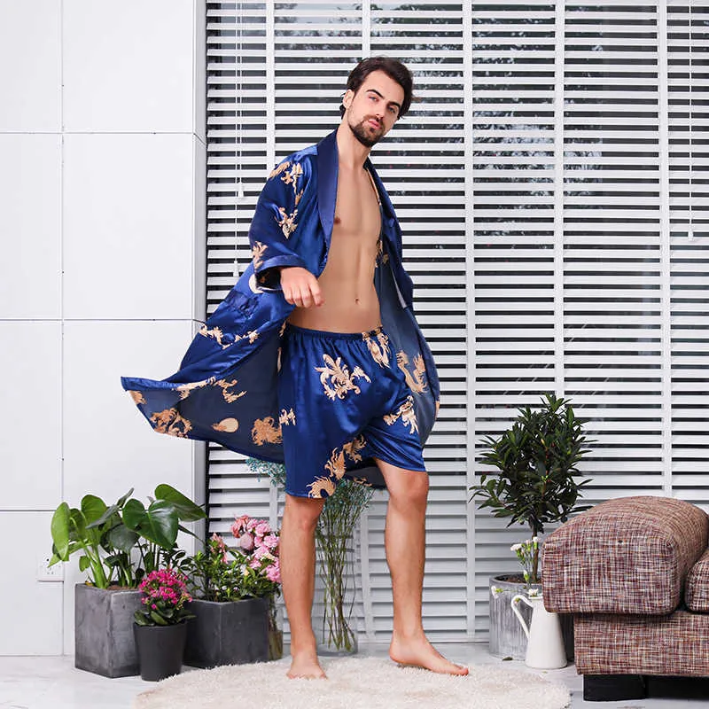 Mens robe and pajama set online