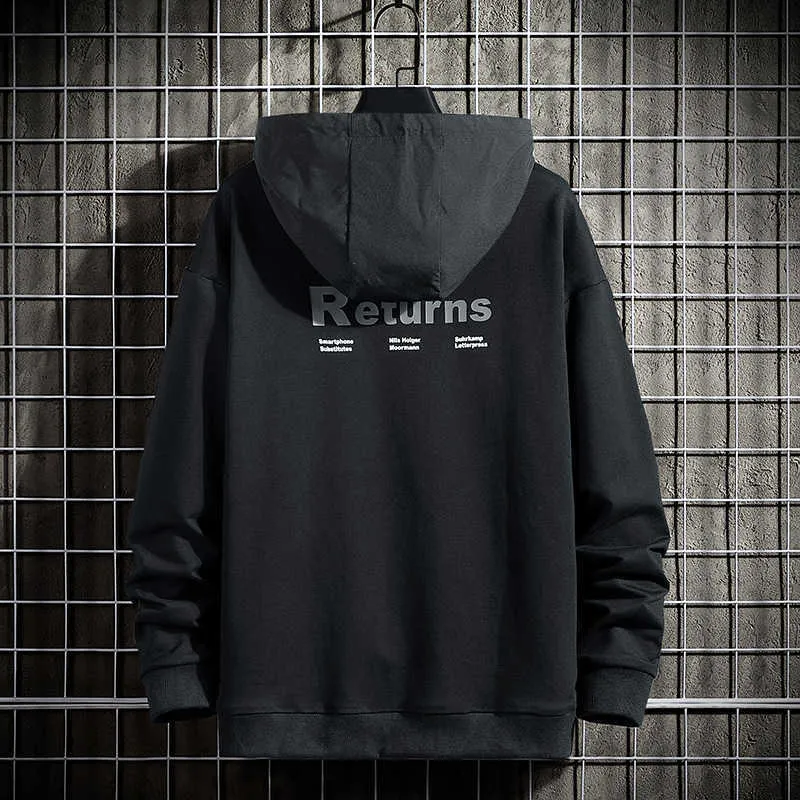 Single Road Mens Hoodies Spring Techwear Hip Hop Sweatshirt