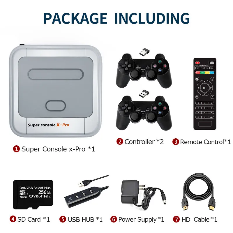 Super Console X Pro S905X 50000+ゲーム、デュアルシステム、HD