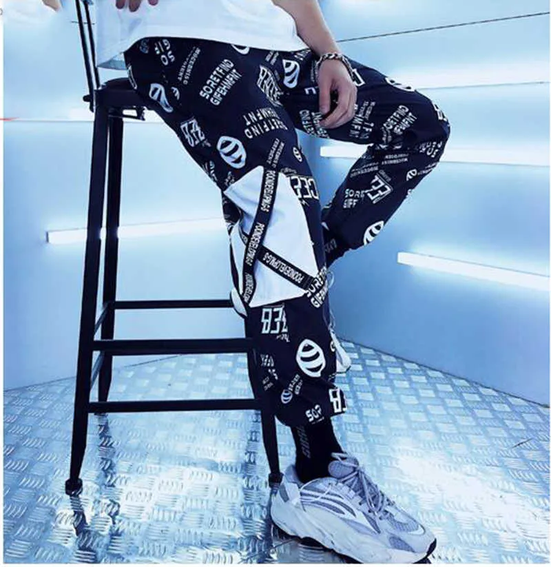 Reflective joggers plus size sales