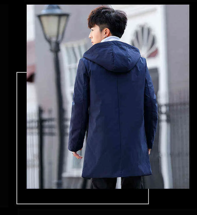 Winter Jacket Men Hooded Slim Korean Parka Hombre Long Jacket Coat Cashmere  Mens Windbreaker Parkas Cotton Youth Clothing 211130 From 34,93 €