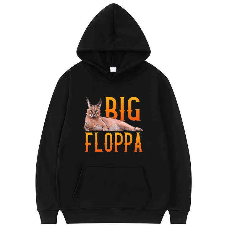 Hip Hop Tendência Grande Floppa Meme Caracal Gato Imprimir Engraçado Homens  Cute Oversized Moletom Manga Longa Mulheres Casuais Hoodies Algodão De  $0,55