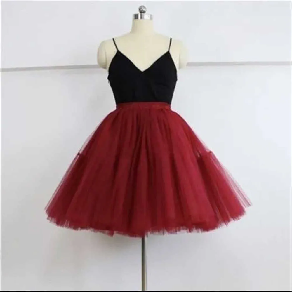 Petticoat 5 Lagen 60cm Tutu Tule Rok Vintage Midi Geplooide Rokken Womens Lolita Bruidsmeisje Bruiloft (Color : Grey, Size : One Size