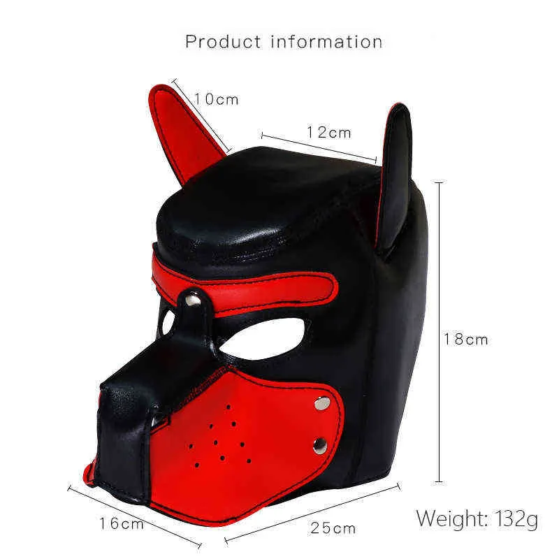 NXYCockrings BDSM Gay Puppy Play Toys Leather Dog Hood Fetish  