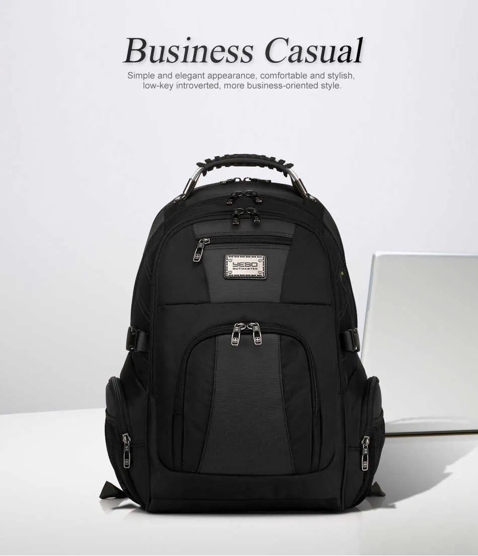 YESO Large Capacity Laptop Backpack Men Multifunction Waterproof 15.6inch Backpack For Teenagers Business Casual Travel Backpack 210929 From 38 98 DHgate