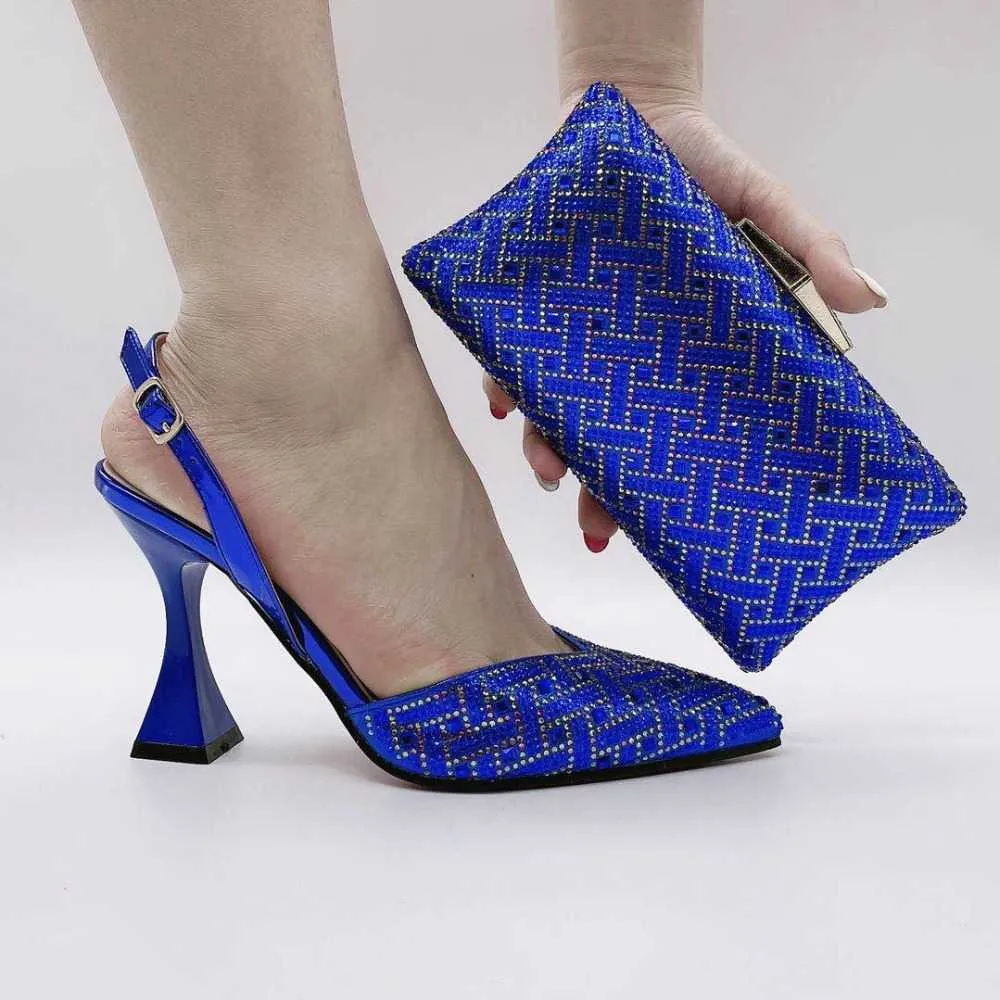 Beautiful Italian High Heels Shoes With Matching Clutch Bags African Women And Bag Set For Prom Party Summer Sandal C211 2 210824 From 50 06 DHgate
