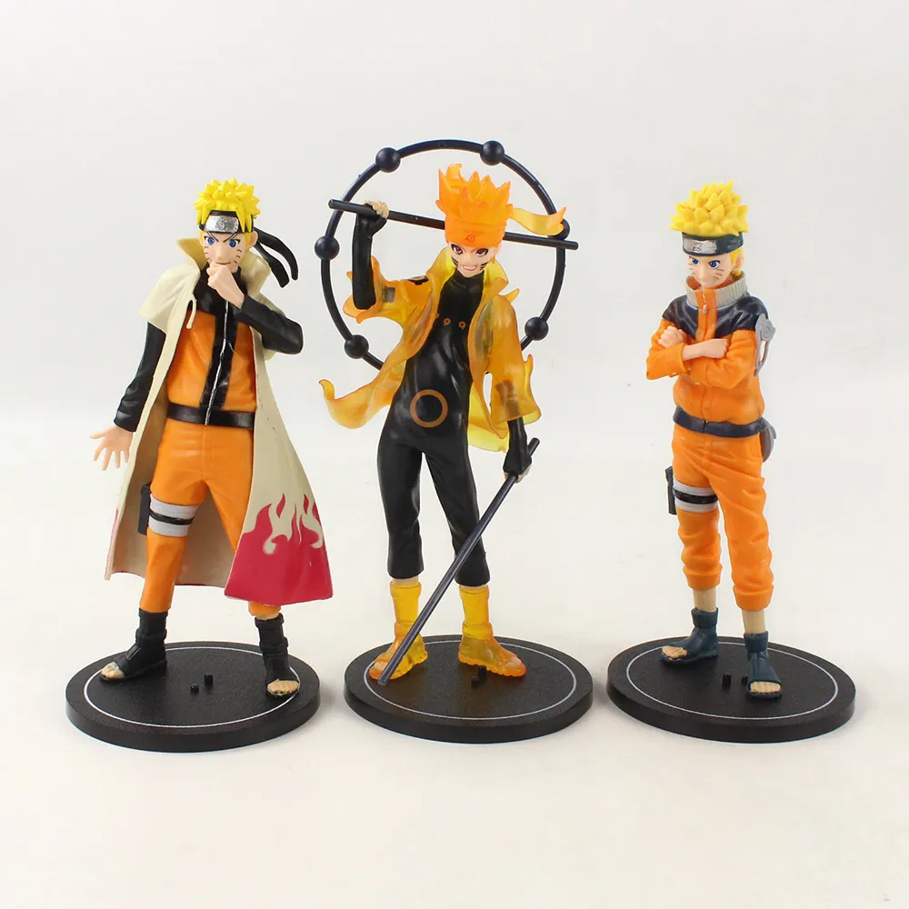 Naruto Shippuden Action Figure Toy Modelo, Kakashi, Sasuke