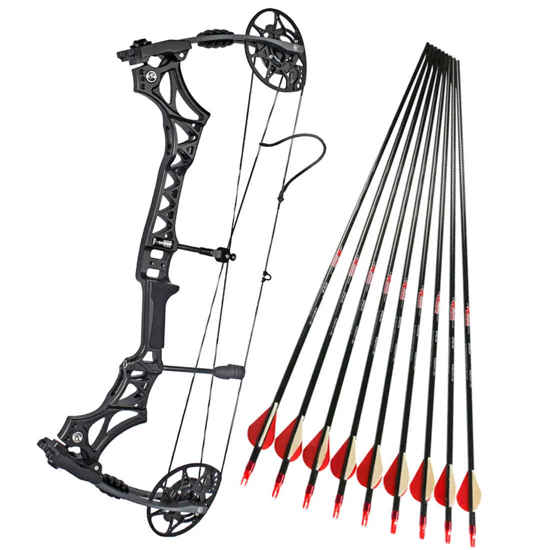 12 flechas de carbono de tiro con arco de 30 pulgadas, 500 espinas de  práctica de caza, eje de flechas de carbono con 100 puntas reemplazables de