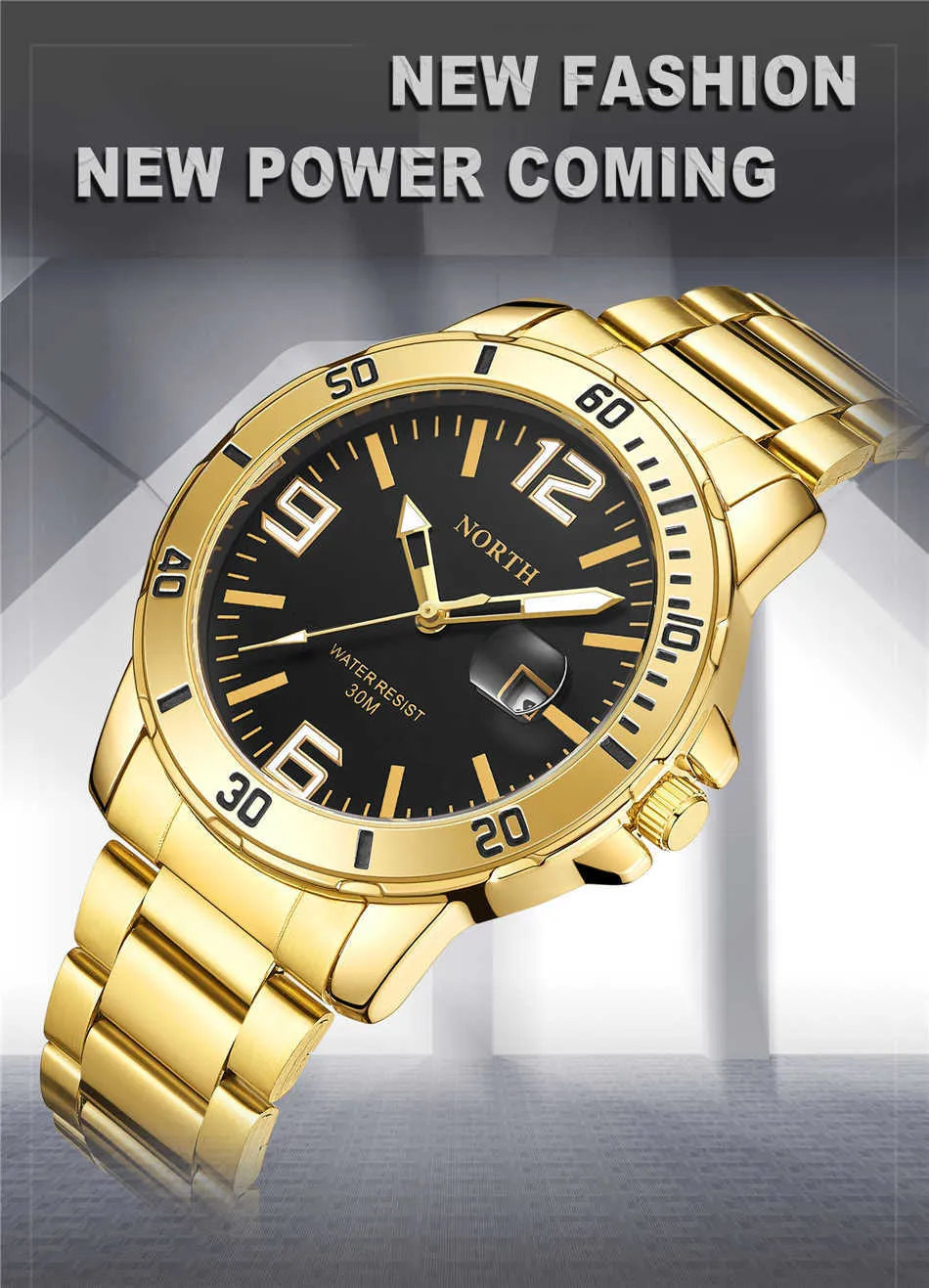 NORTH Top Brand Luxury Men Watch Fashion Casual Sport Waterproof