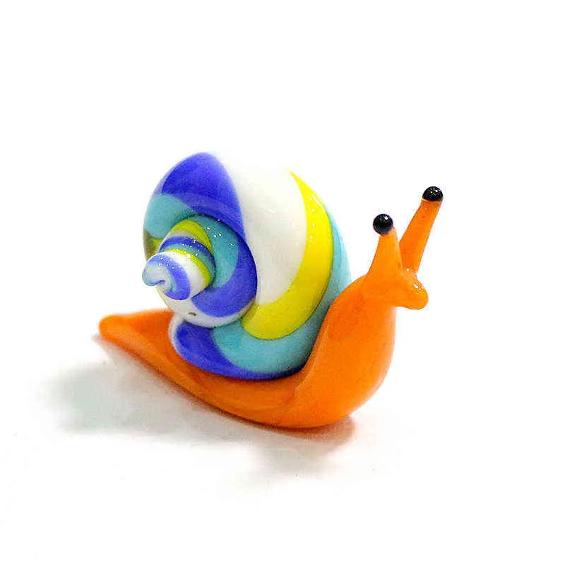 手作りのムラノガラスのカタツムリミニチュア置物の装飾品かわいい動物
