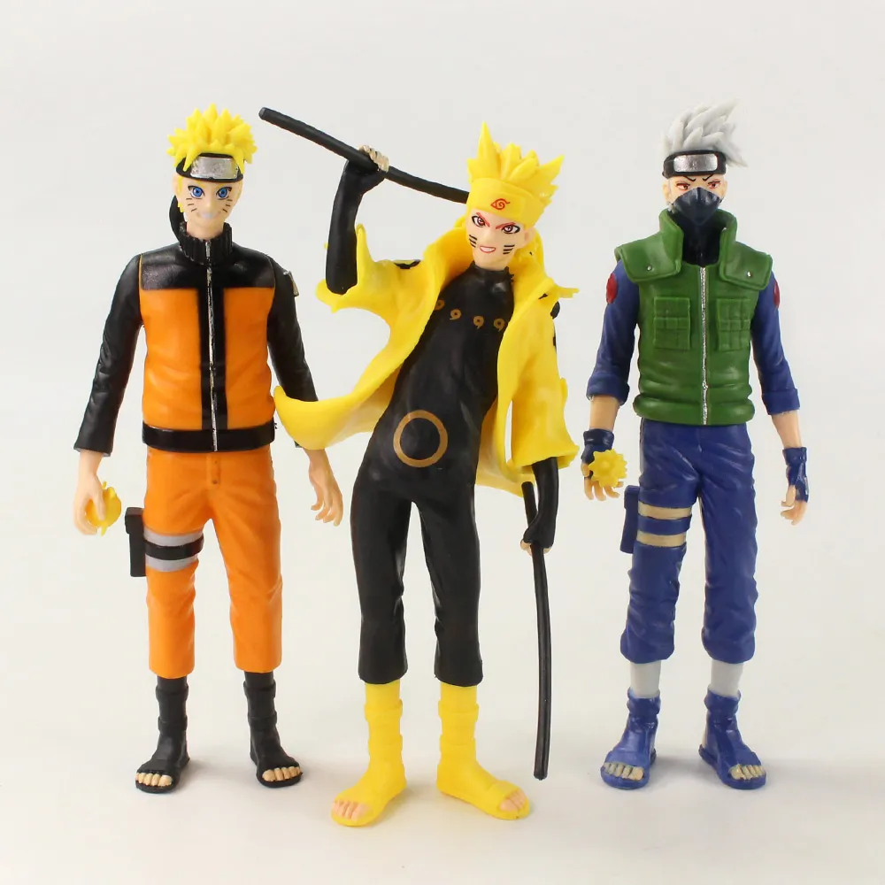 6шт / Набор 17 18 См Наруто Sippuden Аниме Kakashi Sasuke Uchiha.