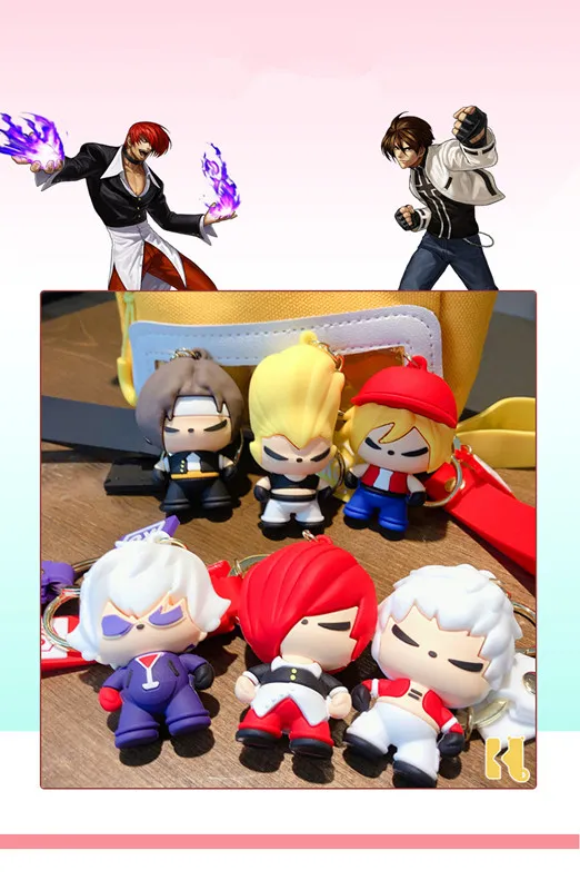 Classic Cartoon Anime Game Kof King Of Fighters Keychain Net Red