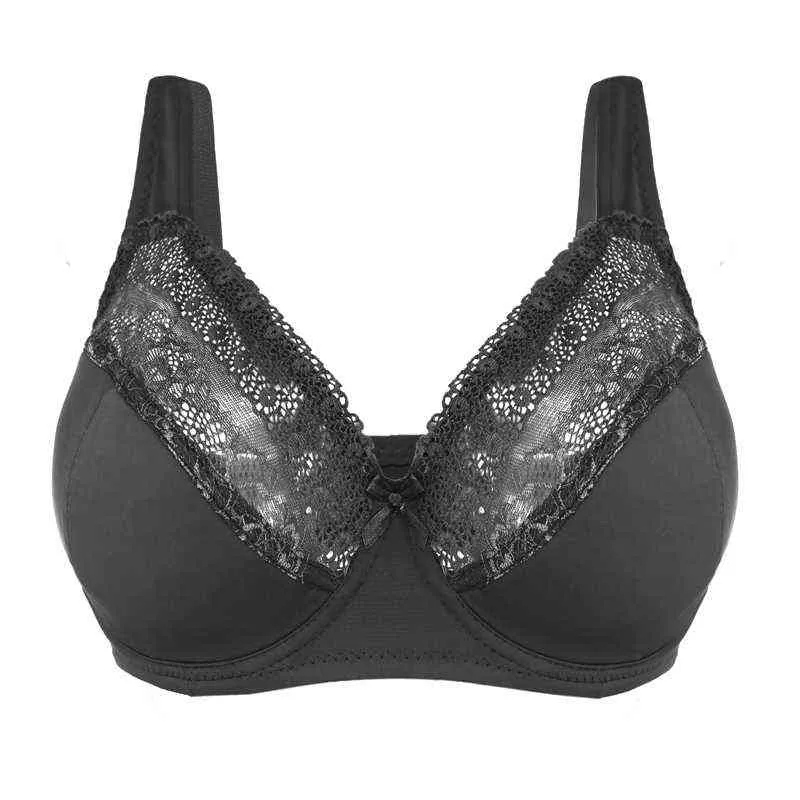 Women Padded Lace Bras Underwire Full Coverage Sheer Supportive Lace Bra  Top Plus Size 40 42 44 48 50 52 DD DDD E F G Cup 211110 From 12,78 €