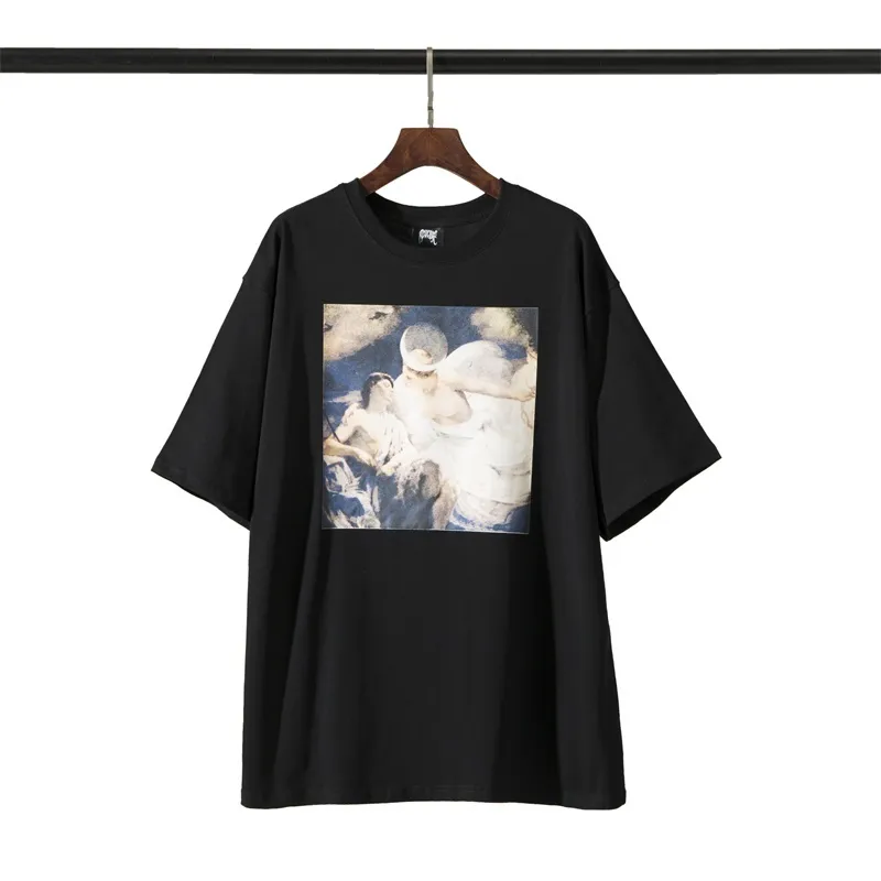Revenge Black Hearts Tee Oil Painting Angel Print T Shirt Xxx