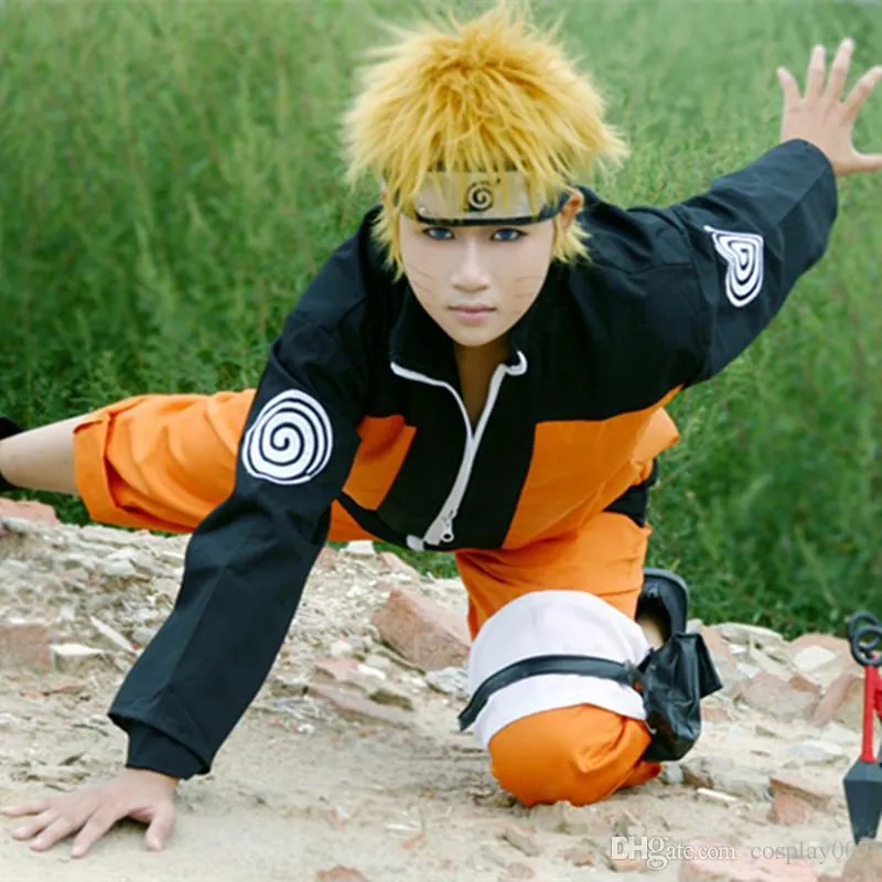 Naruto Uzumaki Kids Boy Halloween Dress Up Anime Cosplay Costume Up Jackets  Pants Full Set
