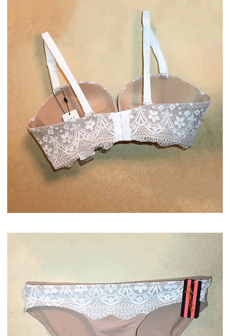 Sexy Mousse bra and panties sets Design Luxury Lace Flower Bow