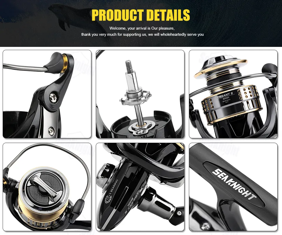 SeaKnight TREANT II 5.0:1 6.2:1 Fishing Reel 1000H 2000H 3000H 4000H Spinning  Reel 13KG Max Drag Power Bass Carp Fishing Tackles C18110601 From Shen8402,  $38.6