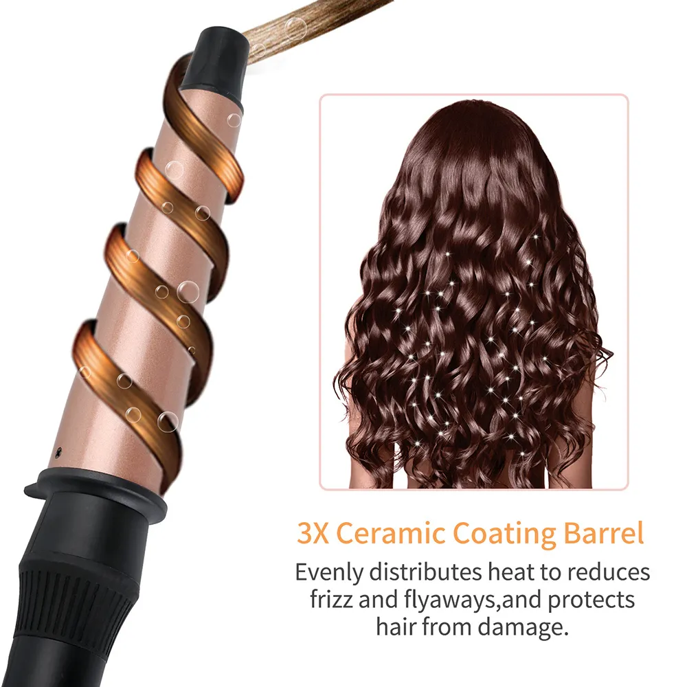Save Big on Bulk Tourmaline Ceramic Curling Wand Inch Professional  Curling Iron Hair Curling Wand Tourmaline Ceramic Electric Hair Curler  Roller