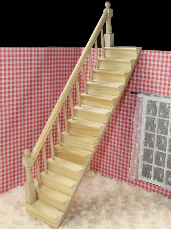 Escalier de maison de poupée 1:12 Escalier Miniature en Bois Bricolage  Artisanat Accessoires de Maison