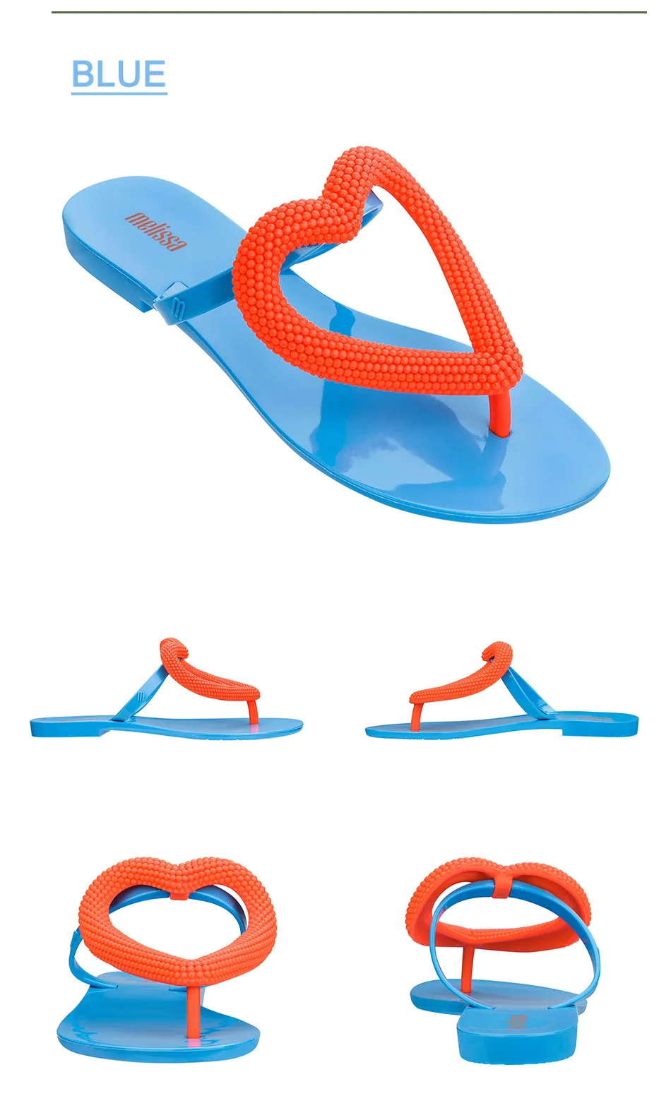 Melissa Big Heart Women Jelly Shoes Flip Flop 2020 New Women Flat