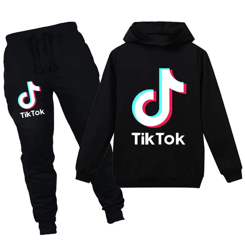 Teenmiro Tik Tok Due Pezzi Degli Insiemi Dei Vestiti I Ragazzi Ragazze Della Molla Bambini Con Cappuccio Felpe Pantaloni Adolescenti Tute Outfits Da 22 72 DHgate