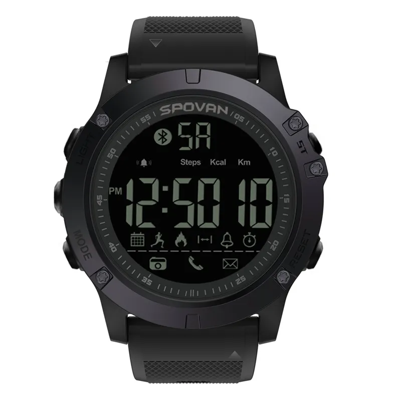 Spovan Digital Watch Mens Waterproof Sport Clock Men Barometer