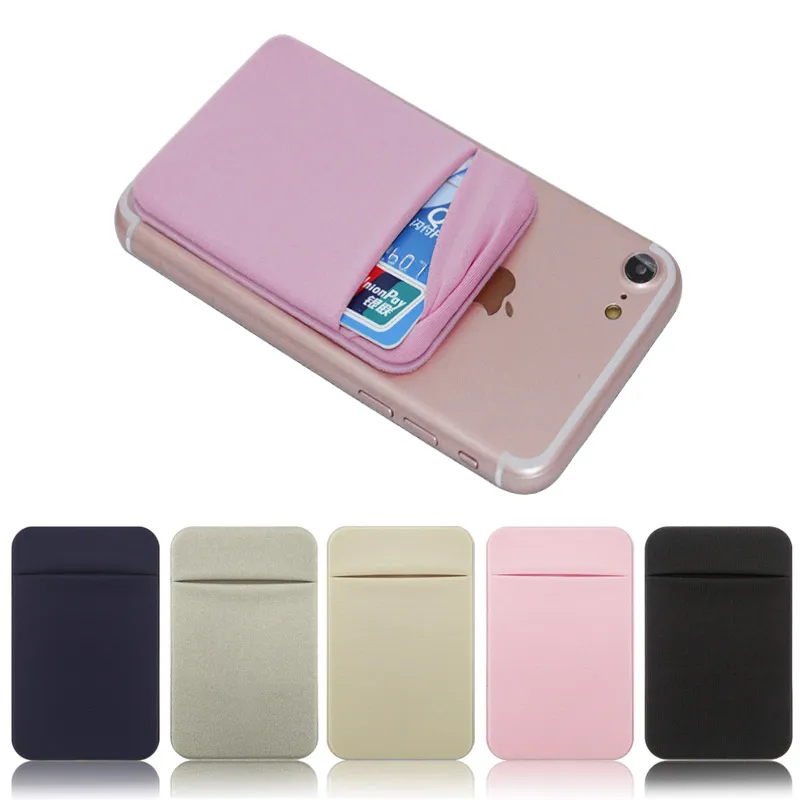Elastic Stretch Lycra Adhesive Cell Phone ID Credit Card Holder