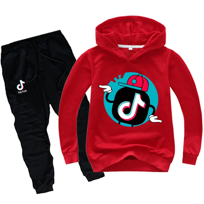 Tik Tok Kids Kleding Set Jongens Meisjes Tiktok Trainingspak Tieners Sport Pak Tieners Hoodies Sweatshirts Broek Hip Hop Kleding Van 20 86 DHgate