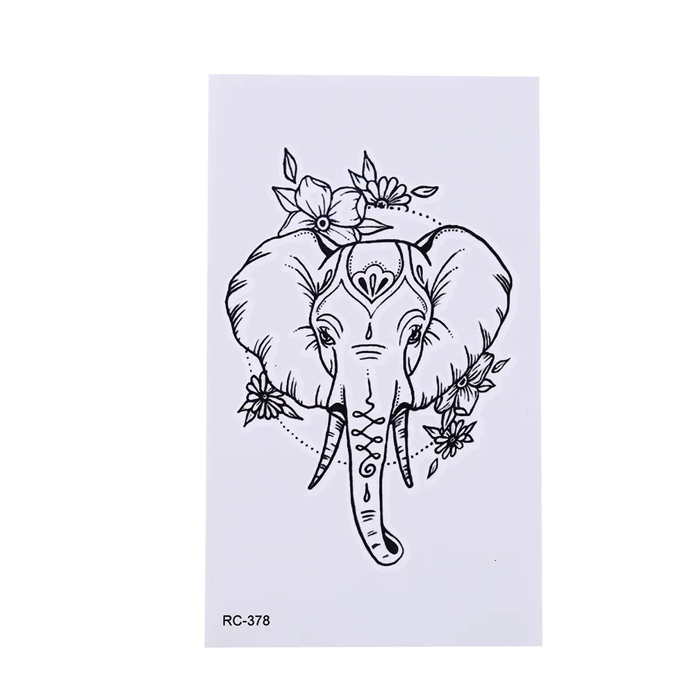 Minimalistische olifant tattoo | Temporalis, image size:1002x1002