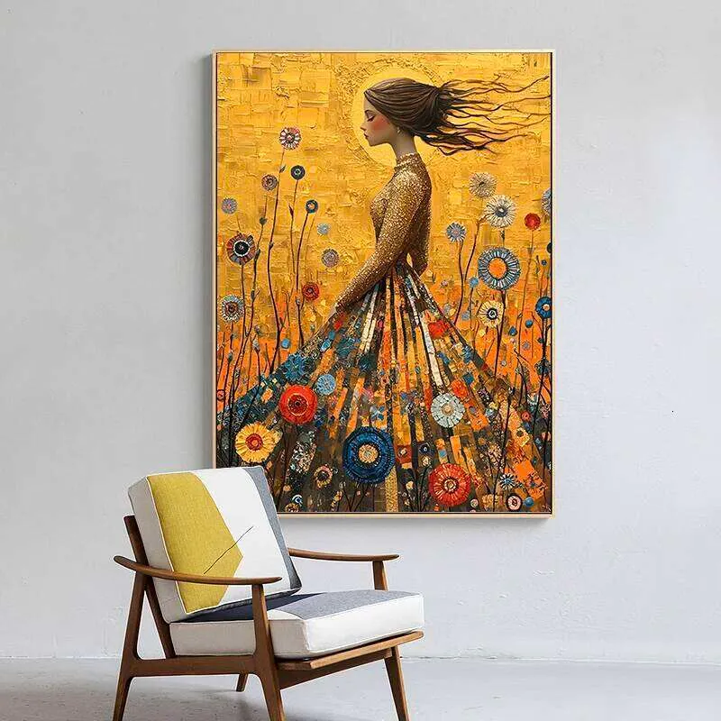 gustav klimt gold dress Portrait of Adele Bloch-Bauer I by Gustav Klimt Art Dress Long Sleeve main image 0