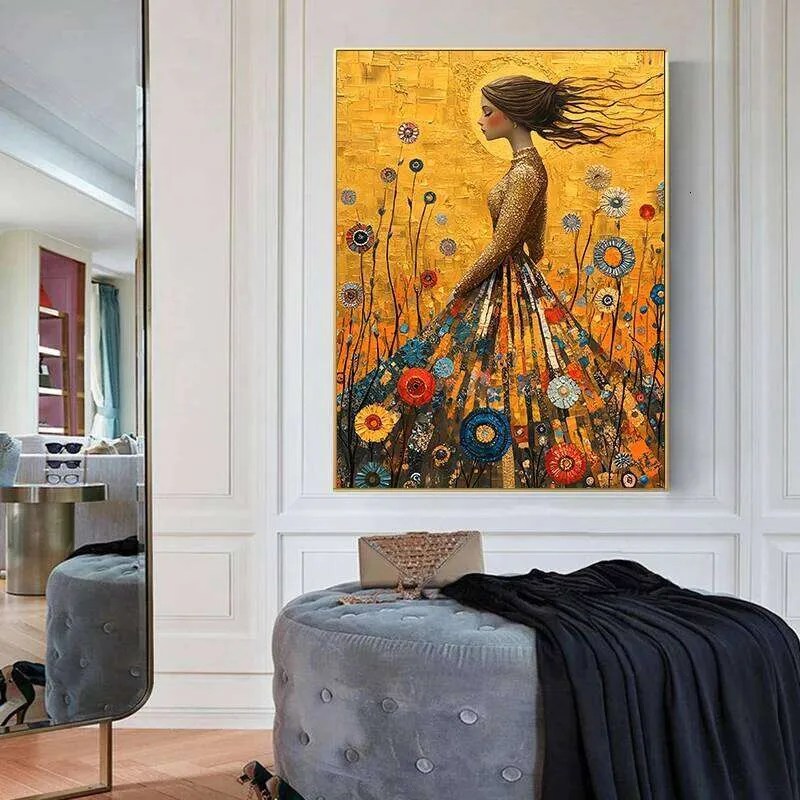 Gustav Klimt Style The Girl In The Golden Dress... From 4,16  | DHgate
